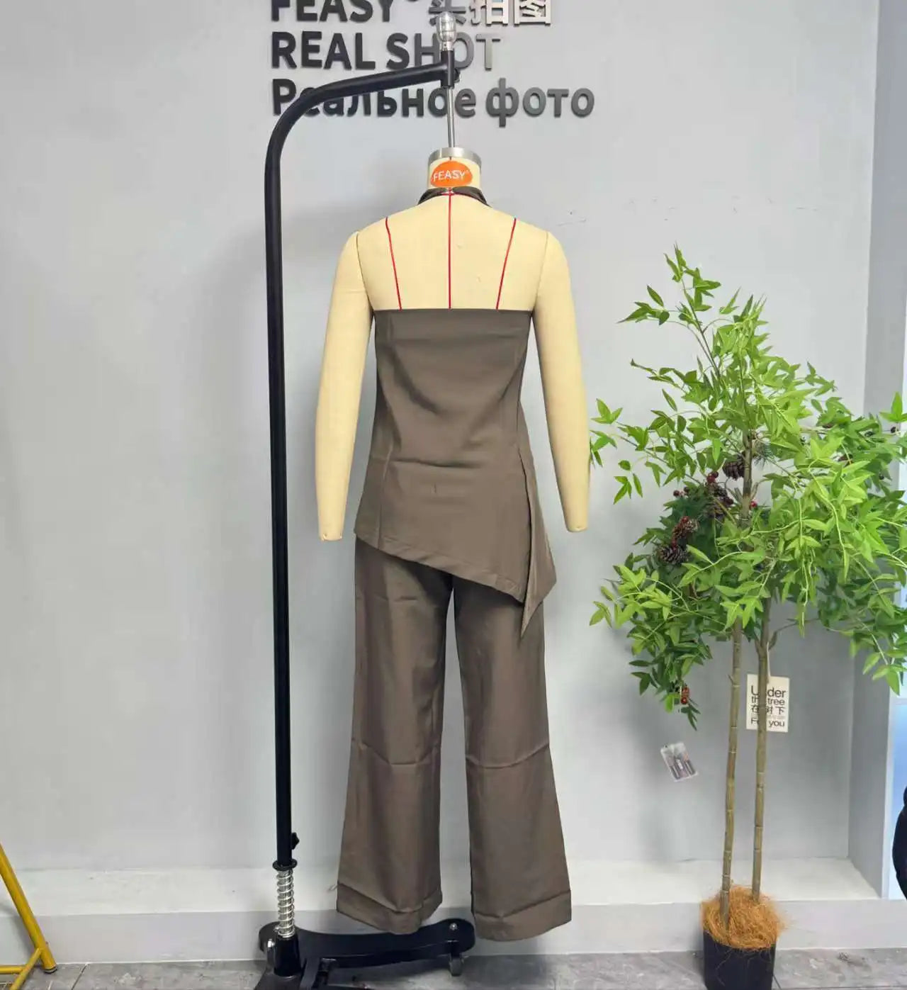 Women Clothing Ladies New Off-the-shoulder Sleeveless Camisole Top Wide Leg Trousers Casual Two Piece Women's Pants Sets